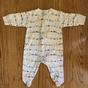Kissy Kissy Car Print Baby Boy Footie Pajamas with Zip 0-3m